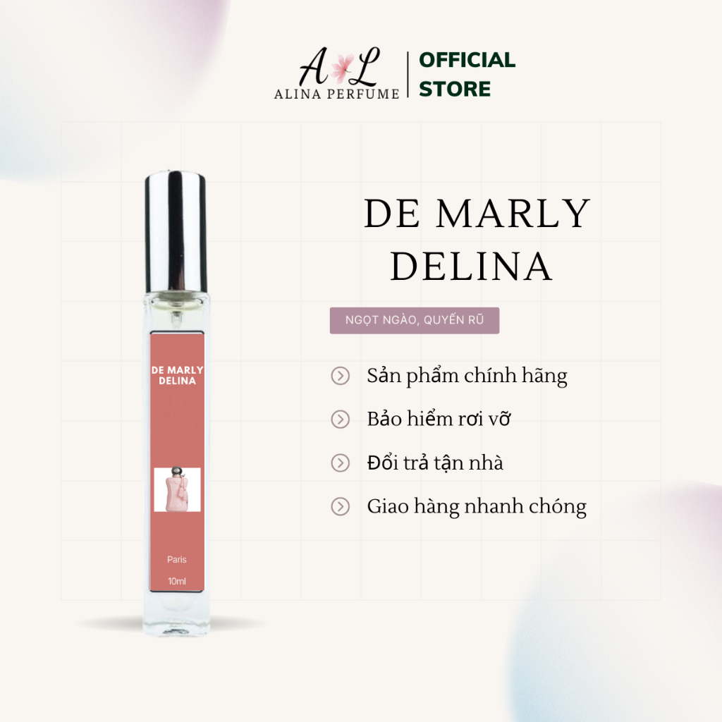 Nước Hoa Nữ Chính Hãng Alina Perfume De Marly Delina 10ml Thơm Lâu  Ngọt ngào, Sang Trọng, Quyến rũ