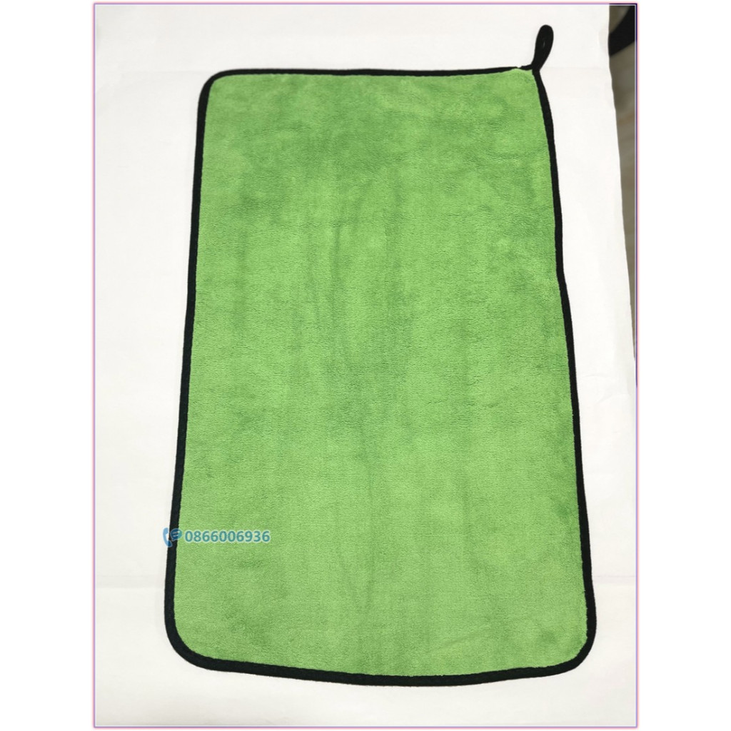 Khăn vải microfiber siêu thấm hút lau nước rửa xe, nội ngoại thất xe ô tô đa năng 40x60cm