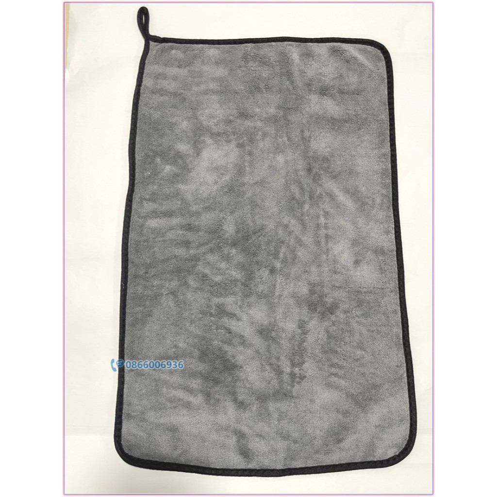 Khăn vải microfiber siêu thấm hút lau nước rửa xe, nội ngoại thất xe ô tô đa năng 40x60cm