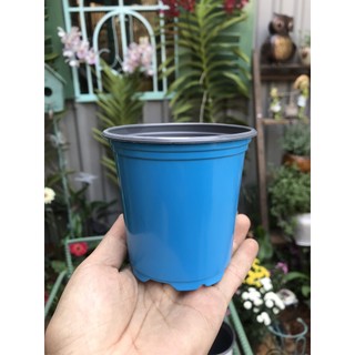 Chậu Tròn Nhựa Pp Dẻo Dai Bền, Màu Sắc Tươi Bóng Lâu Phai Size 9x8,6cm - 10 Cái