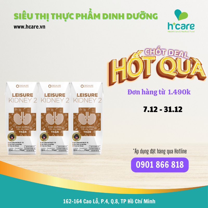 TPBS Orgalife Leisure Kidney 2 250ml- Dinh dưỡng tối ưu cho người bệnh thận có lọc máu