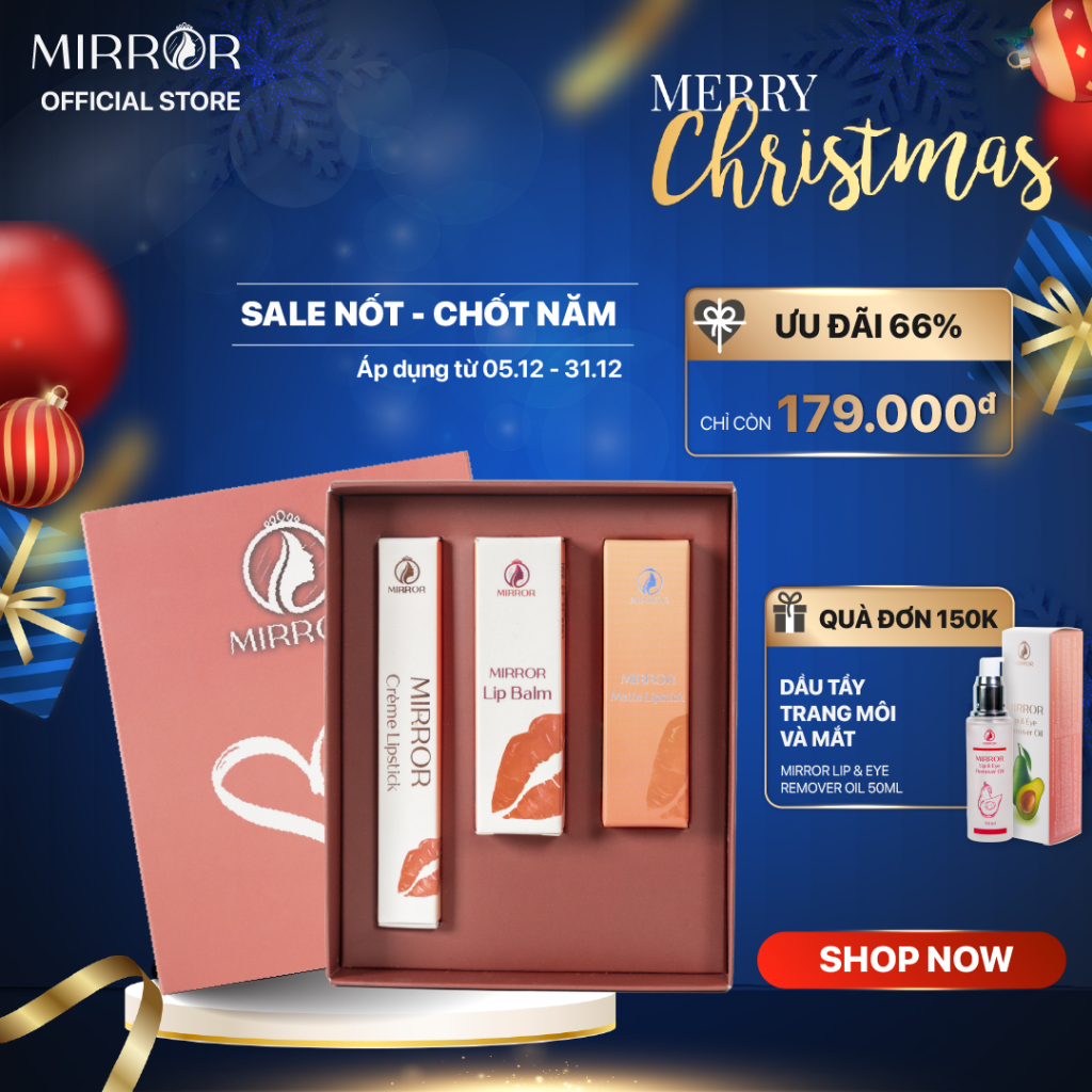 Bộ 3 son môi MIRROR Lipstick chính hãng