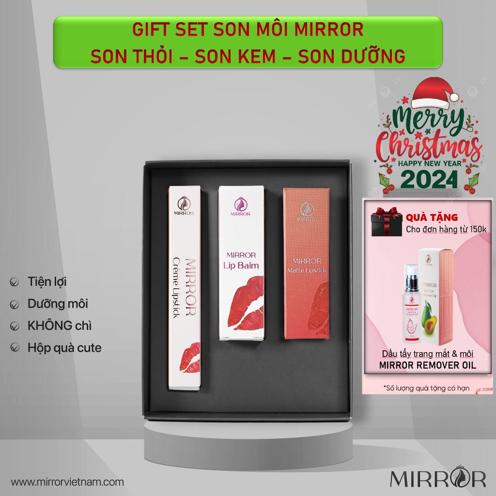 Bộ 3 son môi MIRROR Lipstick chính hãng