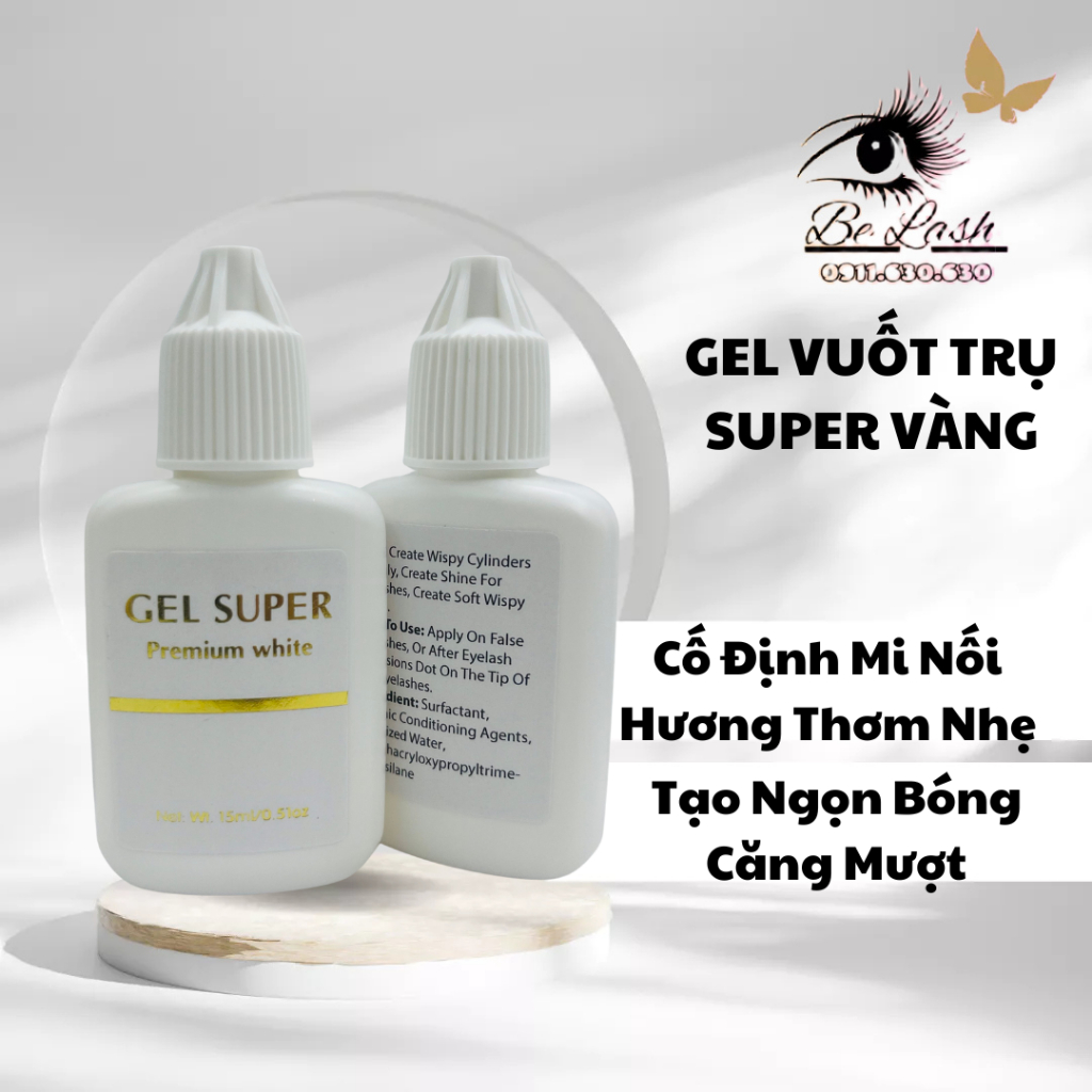 Gel Vuốt Trụ Super Vàng Loại 1 - Cố Định Tạo Trụ Mi - Belash