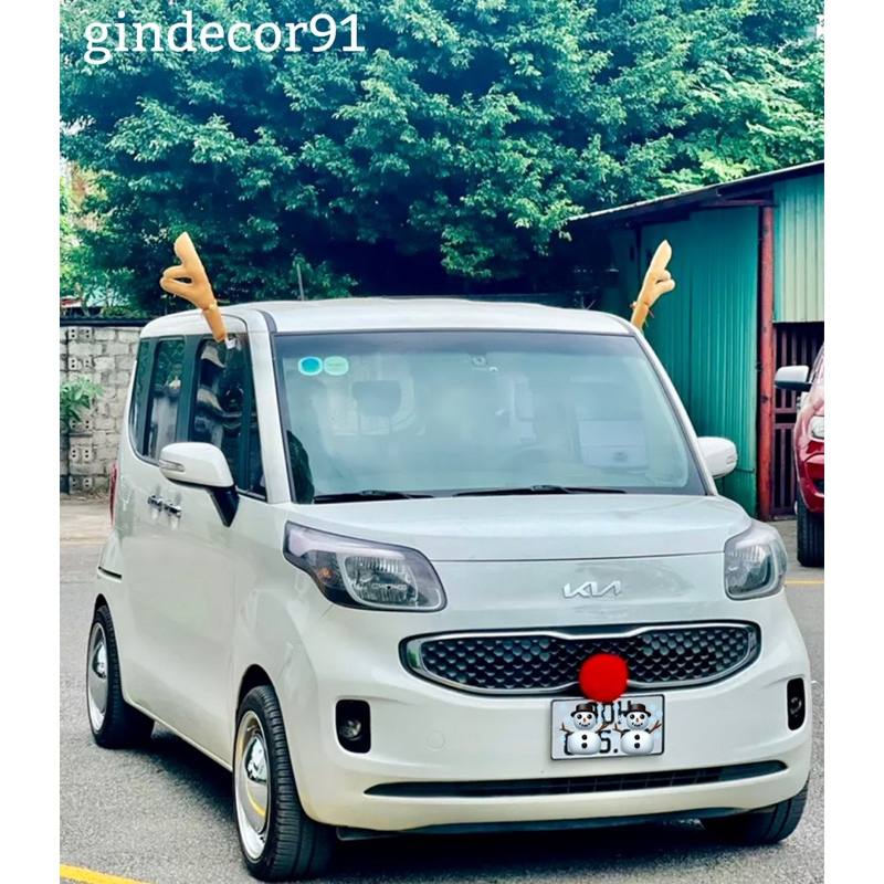 Sừng ô tô Sừng xe hơi Sừng Tuần Lộc Và Mũi Đỏ Trang Trí Xe Hơi