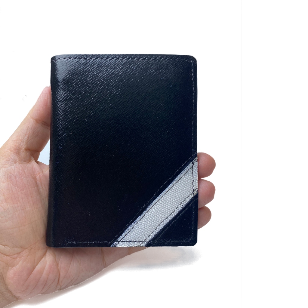 Ví đựng thẻ da saffiano cao cấp thời trang nhỏ gọn PQ Leather PV51 - Da thật - Bảo hành 12 tháng, full box