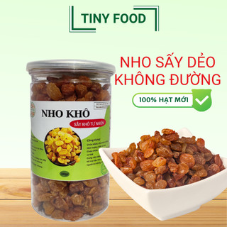 Nho khô vàng, Nho khô sấy dẻo không đường 500gr chua ngọt tự nhiên - Hạt dinh dưỡng Tiny Food