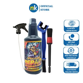 [Mua 1 tặng 3] Chai xịt tẩy rửa hợp kim nhôm, tẩy lốc máy, đầu bò xịt vệ sinh sên SprayKing REPAIR 850ml Mẫu Mới