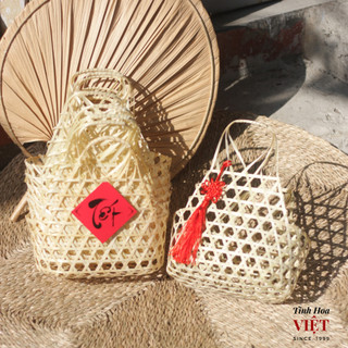 Giỏ tre đựng quà Tết, làn tre quà tặng, trứng, decor, trang trí Tinh hoa Việt