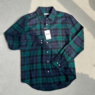 Áo sơ mi nam cao cấp Flannel Dark Blue, phom dáng hàn quốc, sang trọng dễ mix đồ - SEOUL