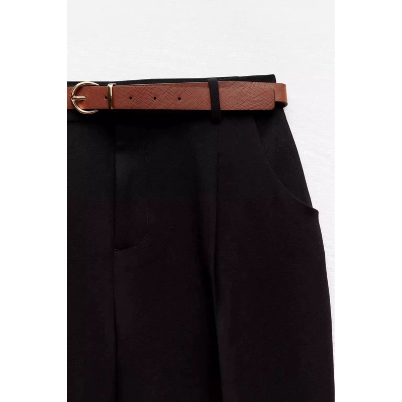 Morocco Zara Quần Dài Ống dụng kèm belt
