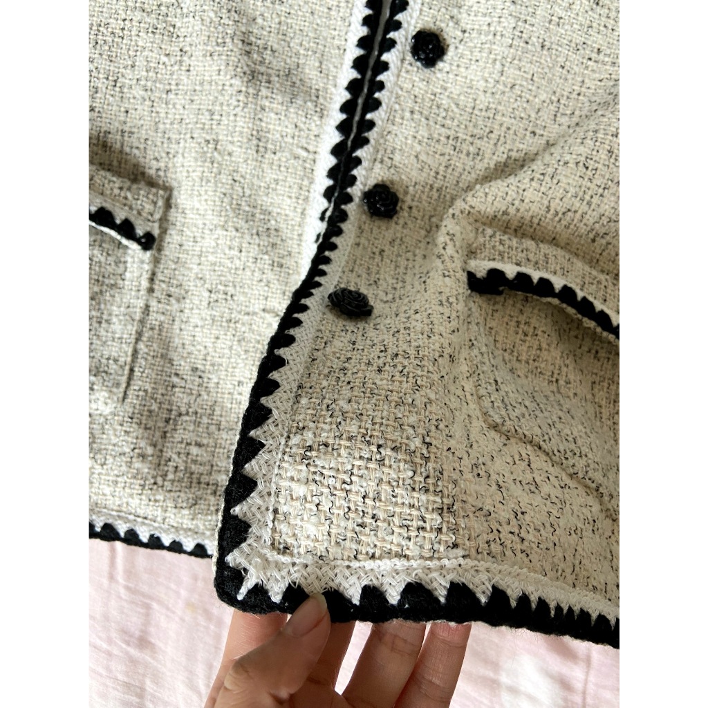 Áo Khoác Blazer Dáng Ngắn Cá Tính Cho Nữ Dài Tay Công Sở Thanh Lịch - Vest Dạ Màu Xám Sang Chảnh AO121