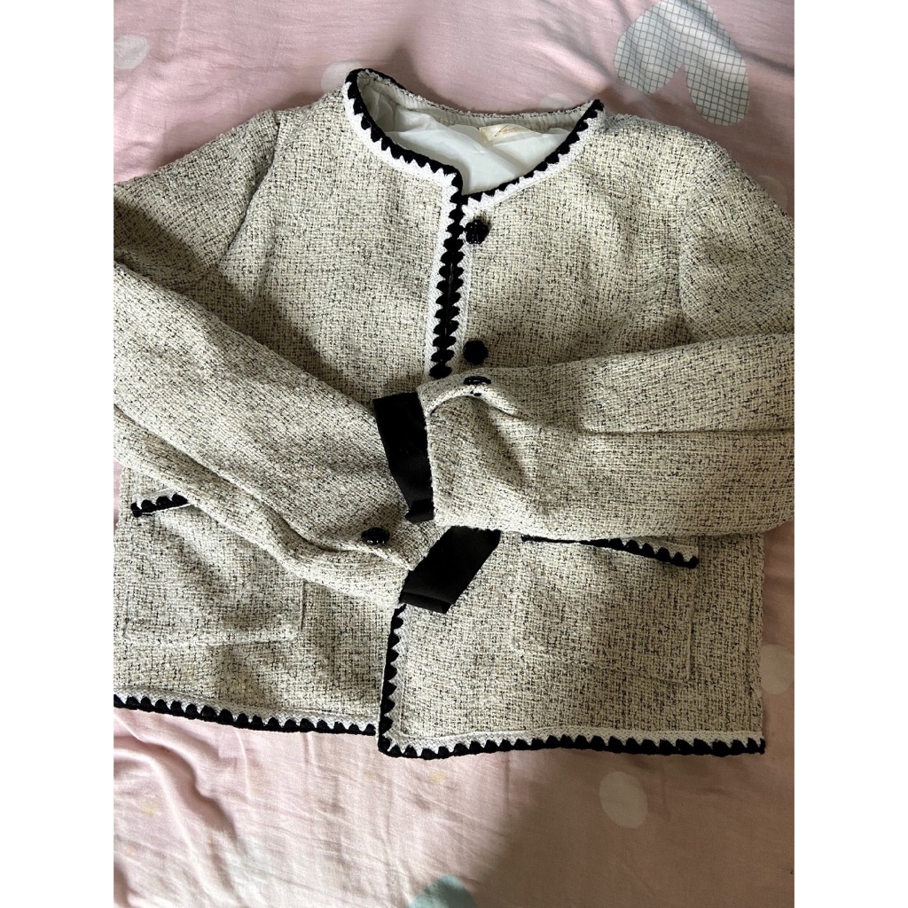 Áo Khoác Blazer Dáng Ngắn Cá Tính Cho Nữ Dài Tay Công Sở Thanh Lịch - Vest Dạ Màu Xám Sang Chảnh AO121