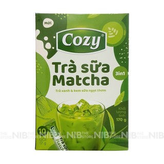 Trà sữa matcha cozy 3in1 hộp 10 gói x 17g