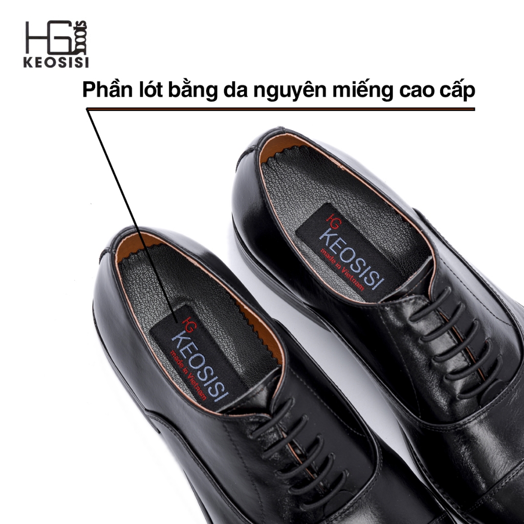 Giày Tây Nam Dáng Oxford OF01 Công sở đế Phíp hàng hiệu có Hộp đựng sang trọng KEOSISI Bảo hành 12 tháng