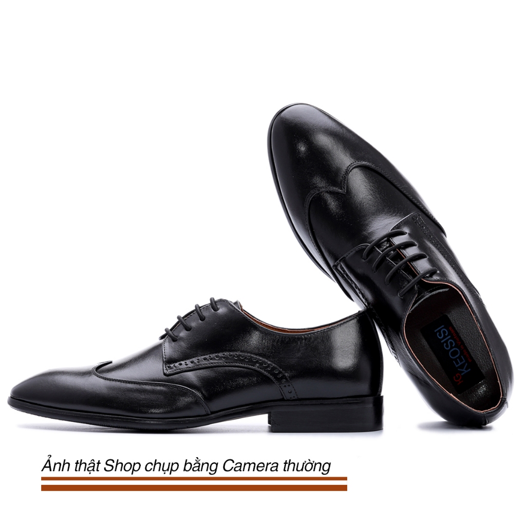 Giày Tây Nam Oxford OF05 đế phíp hàng hiệu công sở da bò Hộp đựng sang trọng KEOSISI Bảo hành 12 tháng