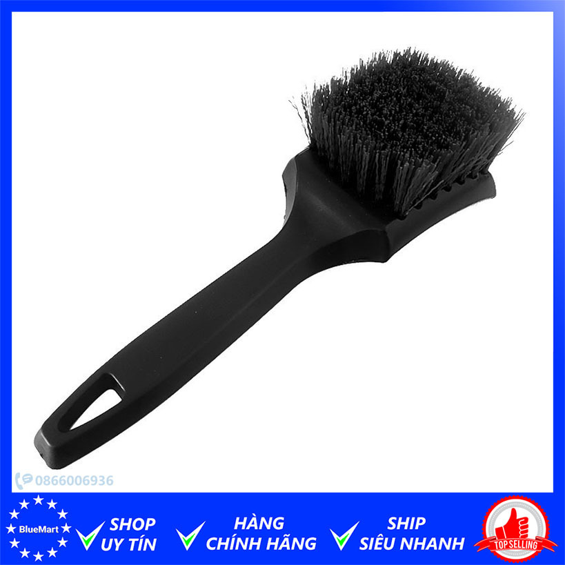 Bàn chải vệ sinh lốp xe ô tô nhỏ gọn dễ cầm nắm, màu đen 21cm