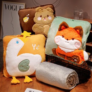 Bộ chăn gối dùng trên ô tô, chăn gối văn phòng, gối kèm chăn 3in1 chăn gối ngủ oto văn phòng