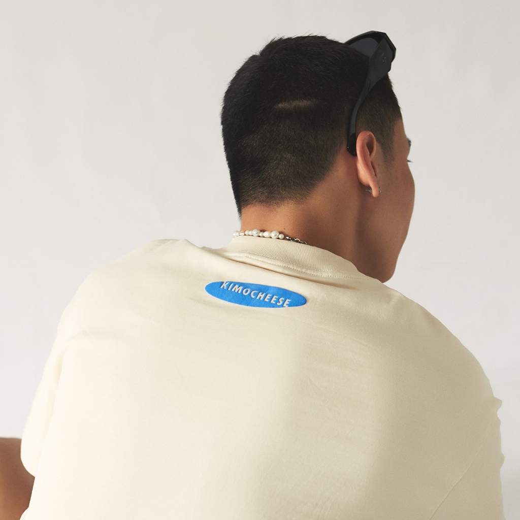 Áo thun Cắm Sừng - Kimocheese tay ngắn màu trắng kem 100% cotton cổ tròn | Chính hãng