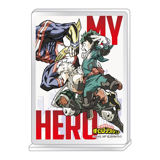 2659470 Standee mô hình nhân vật My Hero Academia - Bandai Poster Acrylic Stand 01 - All Might x Izuku x Bakugo