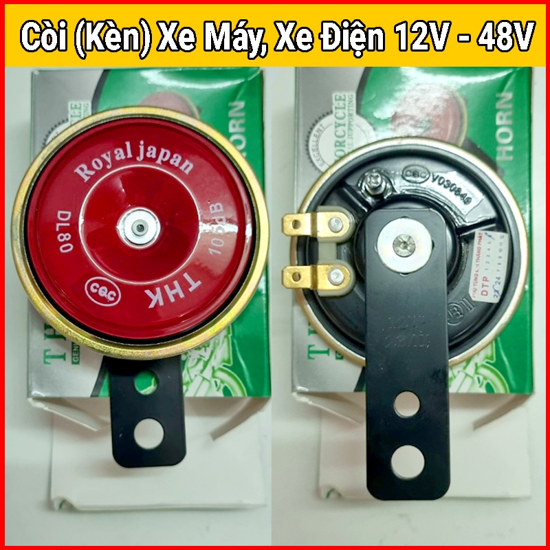 Còi (Kèn) Xe Máy, Xe Điện, Xe Đạp Điện 12V, 48V dùng cho tất cả loại xe, phụ tùng xe chính hãng, sản phẩm tốt nên mua