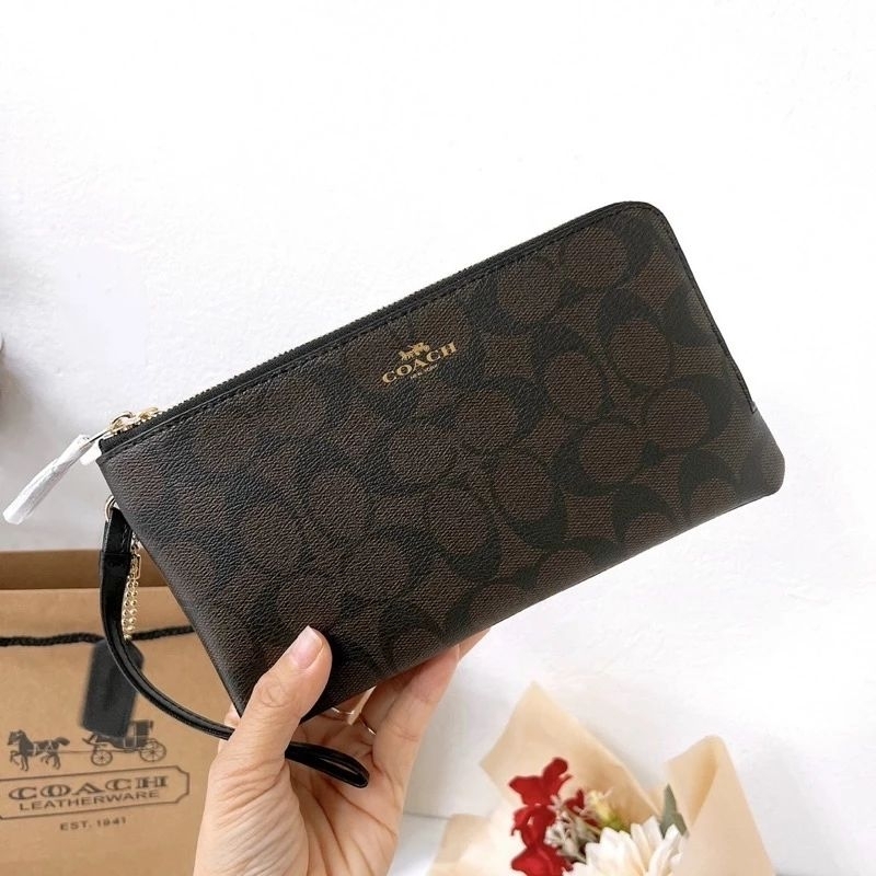 Ví COAC.H SIGNATURE DOUBLE ZIP WALLET 2 ngăn, gọn gàng và cực kỳ xinh