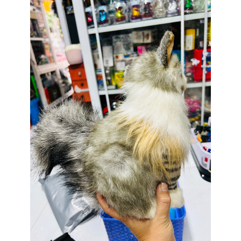 Mô hình mèo bông Steiff Agneatha Cat chính hãng Semo lông y như lông thật