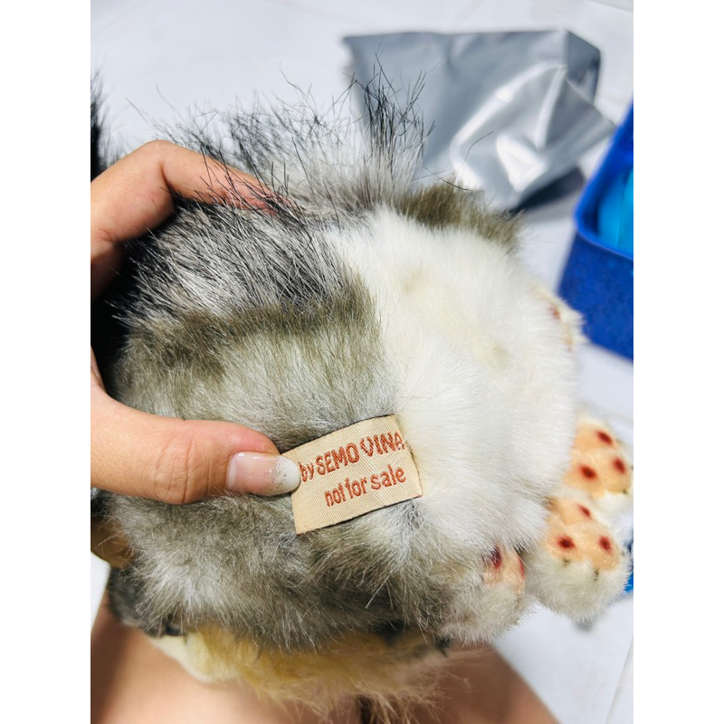 Mô hình mèo bông Steiff Agneatha Cat chính hãng Semo lông y như lông thật