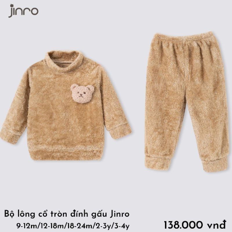 Bộ quần áo lông Jinro cho bé trai,bé gái