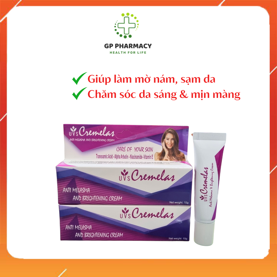 UVS Cremelas - Kem giúp làm mờ nám, sạm da, tuýp 10g