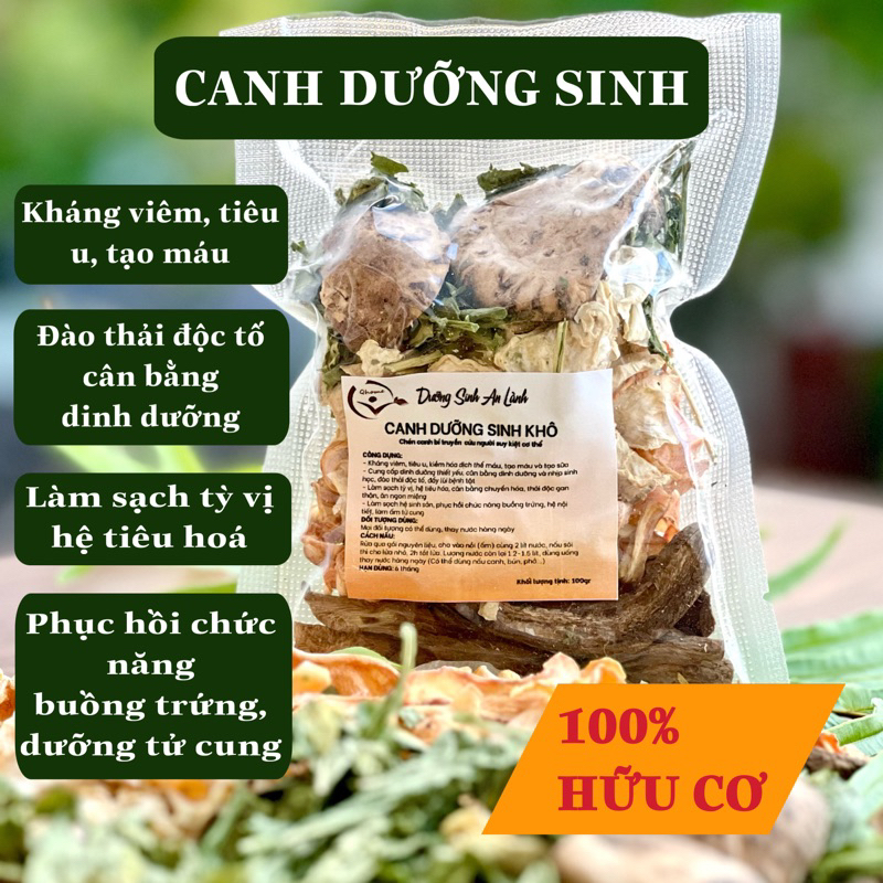 Gói Canh Dưỡng Sinh Khô Hữu Cơ - Canh Trường Thọ Thanh Lọc Cơ Thể 50gr