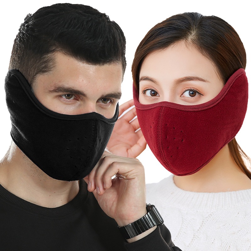 Khẩu trang ninja vải nỉ che kín tai dễ thở chống gió lạnh mùa đông thích hợp cả nam và nữ