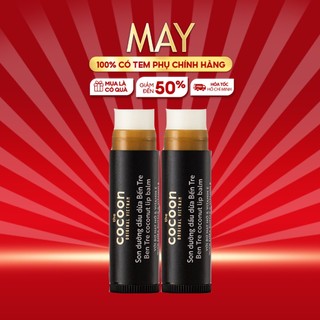 Combo 2 Son Dưỡng Cocoon Mềm Môi Dầu Dừa Bến Tre 5gx2