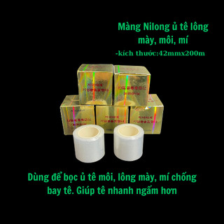 Hộp Cuộn nilong hàn quốc dễ bám, Màng Nilong ủ tê lông mày, môi, mí Kích Thước 4,2mmx