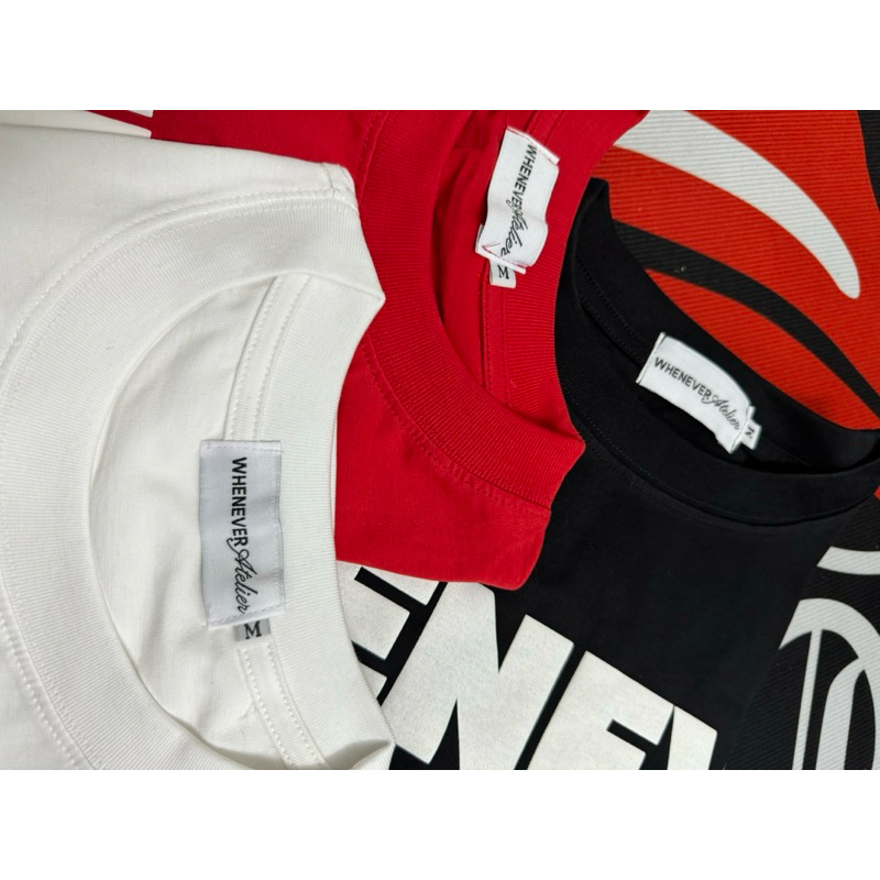 Áo thun boxy Whenever in nổi 3D , vải cotton không xù lông , giặt máy được ở nhiệt độ cao