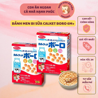 [Date T10/2025] Bánh Men Bi Sữa Ăn Dặm Calket Boro Bổ Sung Canxi, Vitamin