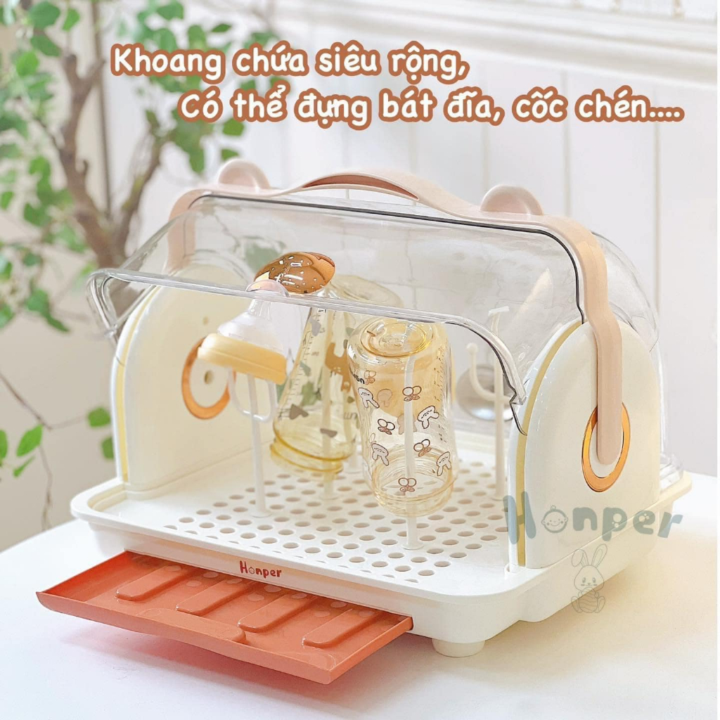 Úp bình sữa Honper hình gấu HP221