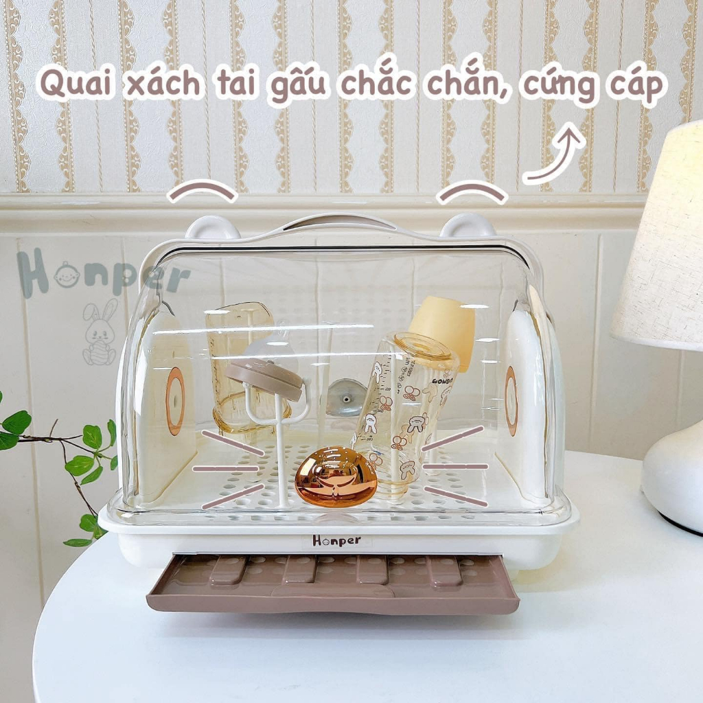 Úp bình sữa Honper hình gấu HP221