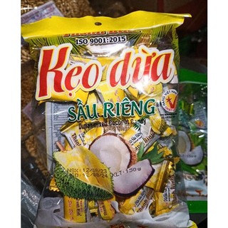 KẸO DỪA THANH BÌNH đặc sản(Lá Dứa+Sầu Riêng)-300g