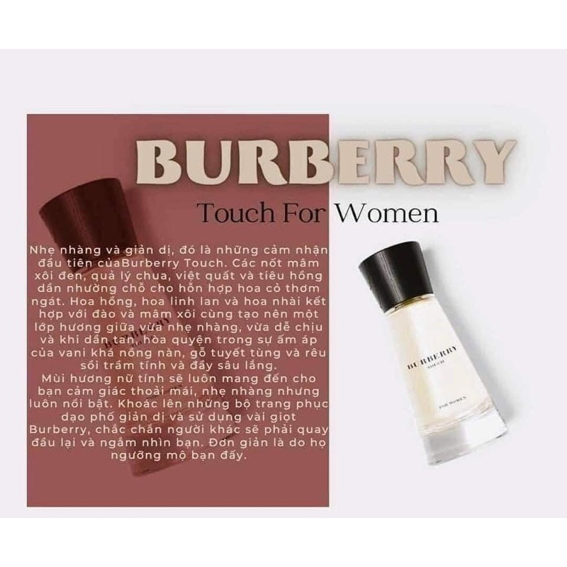NƯỚC HOA BBR TOUCH EDP FOR WOMEN 100ml