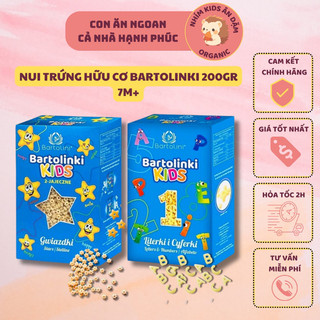 [Date T12/2026] Nui Sao - Nui Chữ Trứng Hữu Cơ Bartolini 250g Cho Bé 7M+