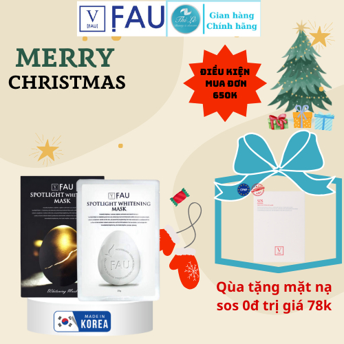 Mặt nạ cô dâu, trắng bật tông và mờ thâm nám FAU Spotlight Whitening Mask ,Bán lẻ 1 miếng - hộp 5 miếng
