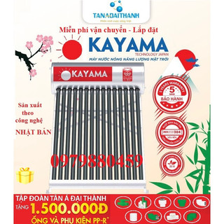 Máy nước nóng năng lượng mặt trời Đại Thành Okayama, công nghệ Nhật Bản, bảo hành 5 năm