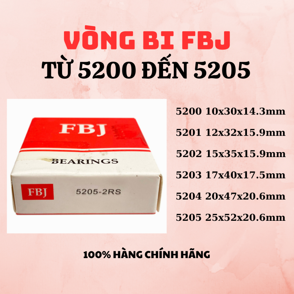(Bạc đạn) Vòng bi FBJ 5200 5201 5202 5203 5204 5205