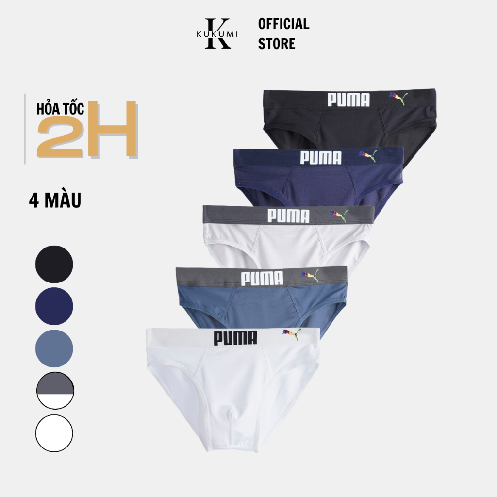 Hộp 5 quần sịp chéo PM, quần lót nam thun lạnh, chất liệu mềm mại, thoáng mát.