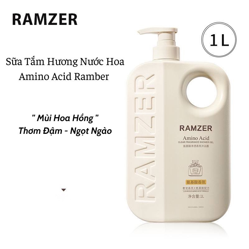 Sữa tắm nước hoa 2in1 Amino Acid Ramzer Hương Thơm Thanh Mát - Ngọt Ngào Làm Sạch Da, Giúp Da Dưỡng Ẩm Mềm Mịn