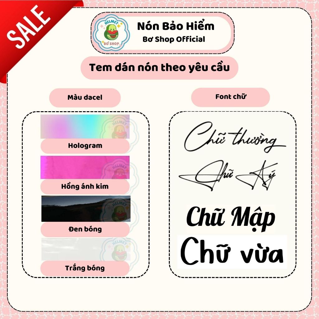 Tem Tên Dán Mũ Bảo Hiểm Theo Yêu Cầu, Chữ Ký Dán Mũ Bảo Hiểm Theo Yêu Cầu Nhiều Màu Sắc Lựa Chọn Bơ Shop
