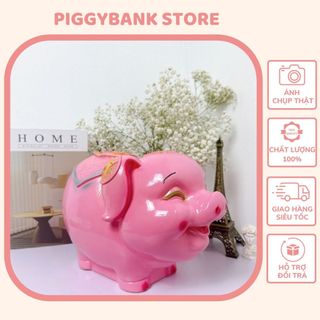 Heo tiết kiệm heo híp lộc nằm dễ thương,heo đất giá rẻ - piggybank store ps14