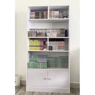 Tủ Sách - Kệ Gỗ Đựng Đồ Đa Năng Dùng Làm Vách Ngăn Phòng Khách, Văn Phòng Tiện Ích