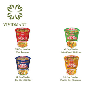 [LY LẺ] - NISSIN - Mì ly Cup Noodles 4 vị: Hải Sản Nhật Bản, Thái Tom Yum, Cua Sốt Cay Singapore và Sườn Chanh Thái Lan